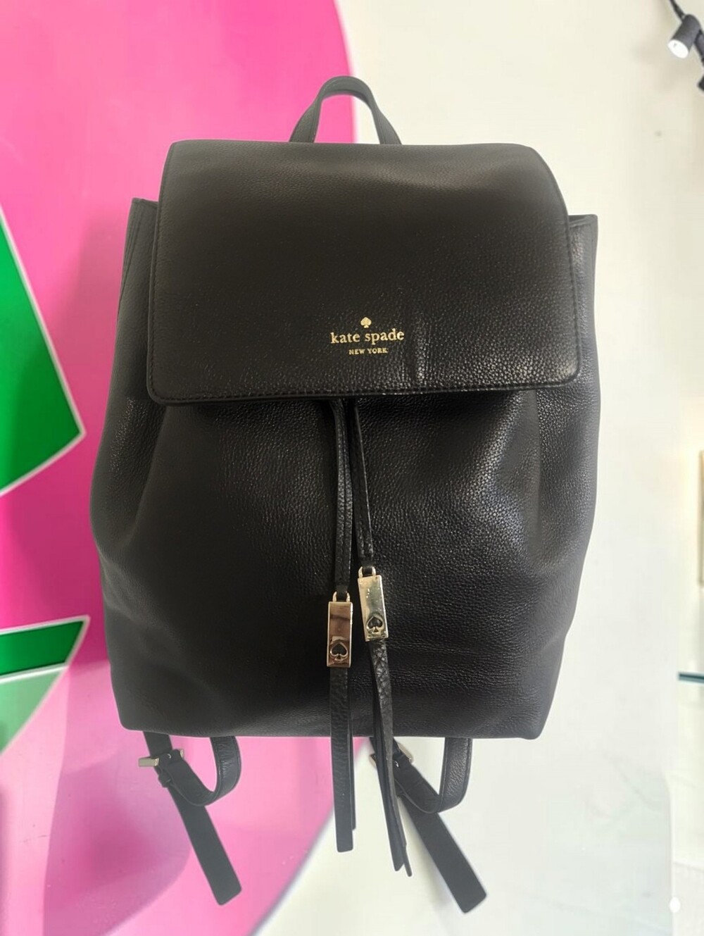 Kate Spade New York Black Leather Backpack